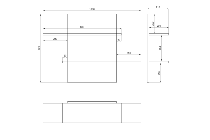 Pensile PROVENZA D1 Rovere Pietrato/Bianco Opaco - PENSILE ORIZZONTALE IN  STILE RETRÒ 