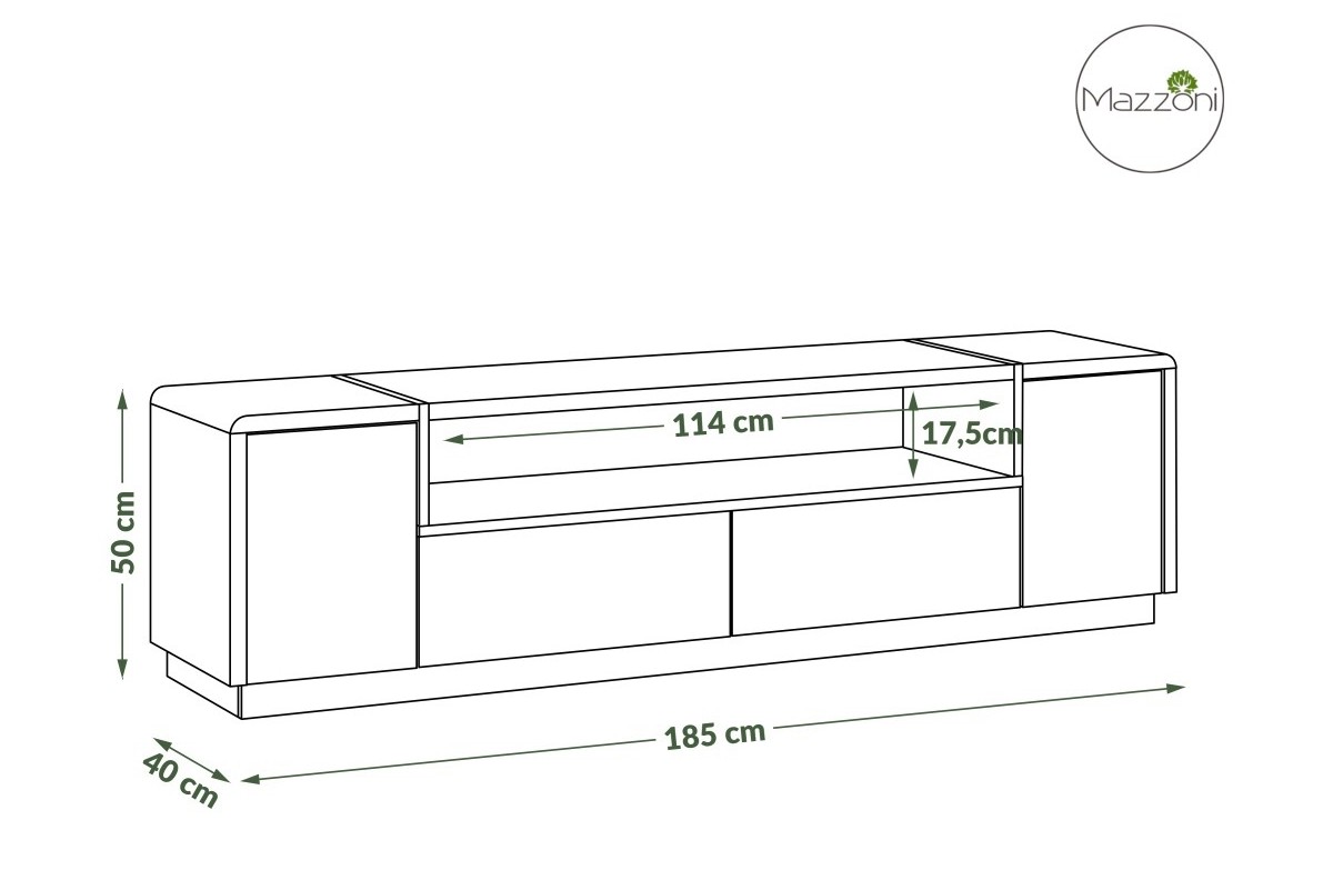 Set di mobili da salotto in stile industriale in legno scuro e antracite  Yoskon