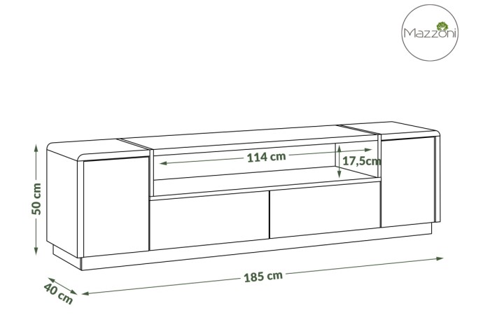 Set di mobili FOLK Bianco Lucido/Opaco + Cemento Millennium