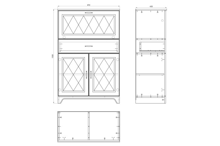 Pensile PROVENZA D1 Rovere Pietrato/Bianco Opaco - PENSILE ORIZZONTALE IN  STILE RETRÒ 