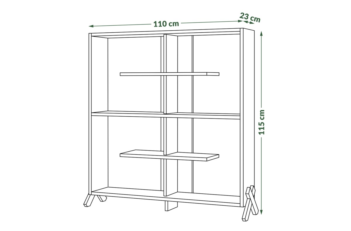 Scaffale VIK R-110 Bianco Opaco - MINI LIBRERIA PER SALOTTO