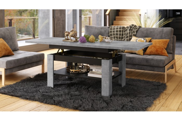 Set 2 Tavolini A Forma Di C ZIWEI STAR | Con Vassoio E Struttura In Metallo | Larghezza 29cm, Grigio E Nero | Per Divano E Soggiorno