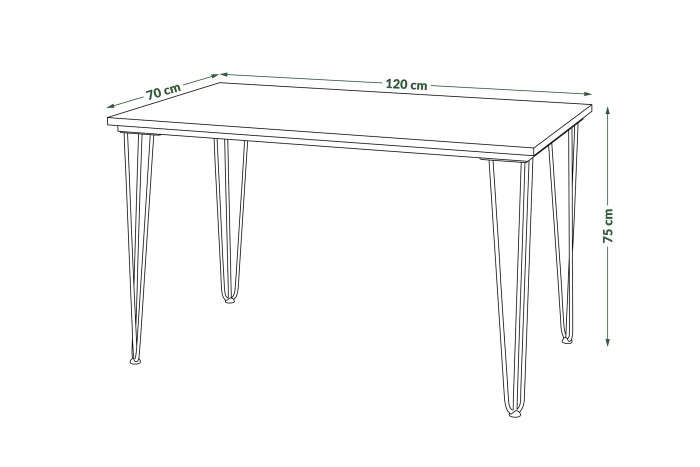 Erst-Holz Tavolo Pranzo Bianco di Pino 70x120 cm Design della Gamba del  Tavolo Selezionabile V-90.70-54W, Design Piedi:Piedi Gola Verticale