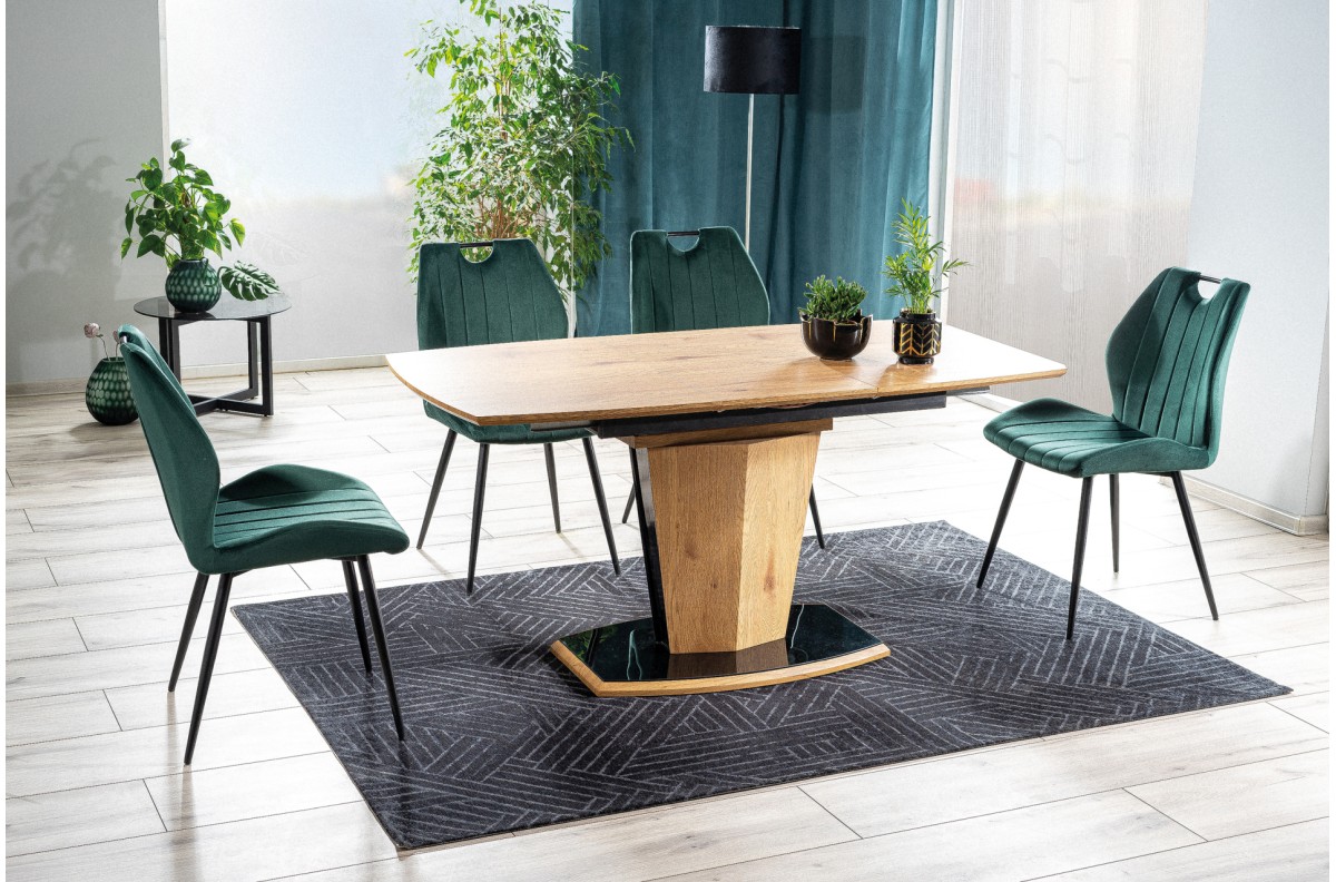 ARNO Verde (tessuto Bluvel 78) - MODERNA SEDIA IMBOTTITA PER SALONE/SALA DA  PRANZO CON MANIGLIA VELVET