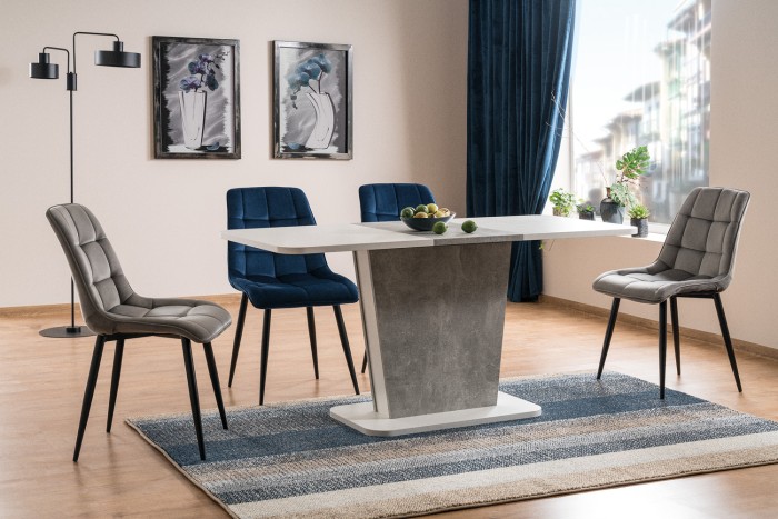 POSH Grigia (tessuto Bluvel 14) - MODERNA SEDIA IMBOTTITA PER SALONE/SALA  DA PRANZO VELVET 