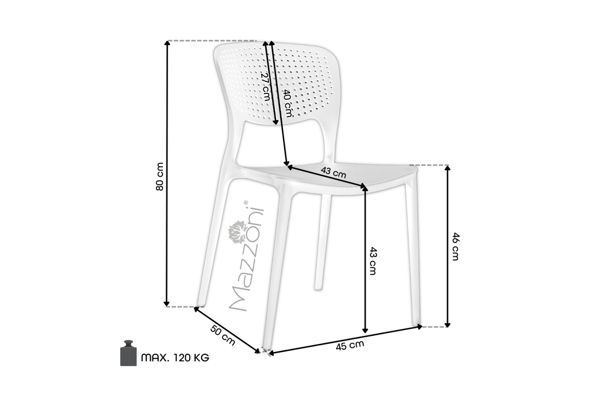 Sedia Cucina Albero x6 Moderna Bar Giardino Matrix Bianco